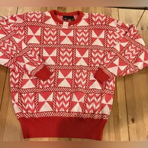 NWT Vintage Rare Lizsport Unisex Geometric Pattern  Sweater Size Large